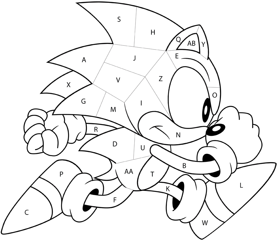 Paint By Letter Sonic The Hedgehog Quiz By Goc3